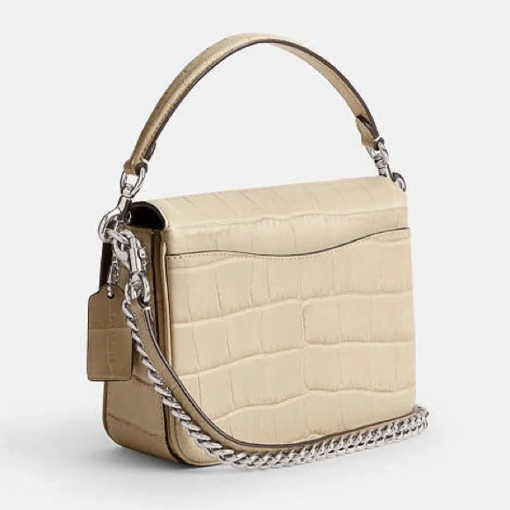 Coach Cassie Crossbody Croc Leather Bag NWT